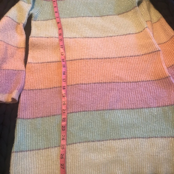 Pastel stripe shimmer sweater size XS or Small - Picture 11 of 13